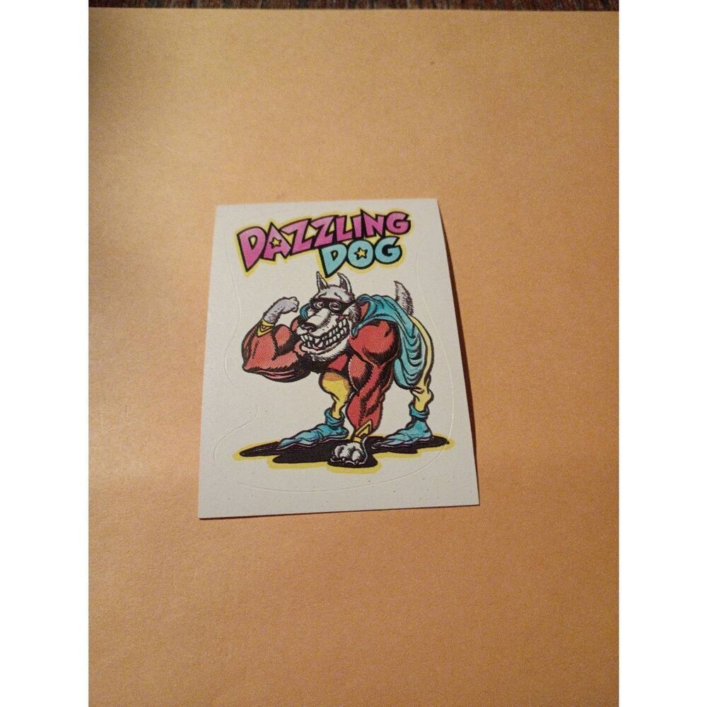 1983 General Mills Zero Heros Trading Card Sticker Card Vintage #40 Dazzling Dog